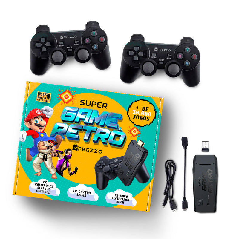 Super Game Retrô℗ 4K HD 40.000 Jogos + (2 Controles de Brinde)